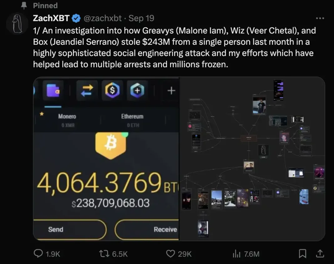 “幣圈名偵探”ZachXBT：沖在犯罪第一線，如何隻身破獲 2.43 億美元盜竊案？