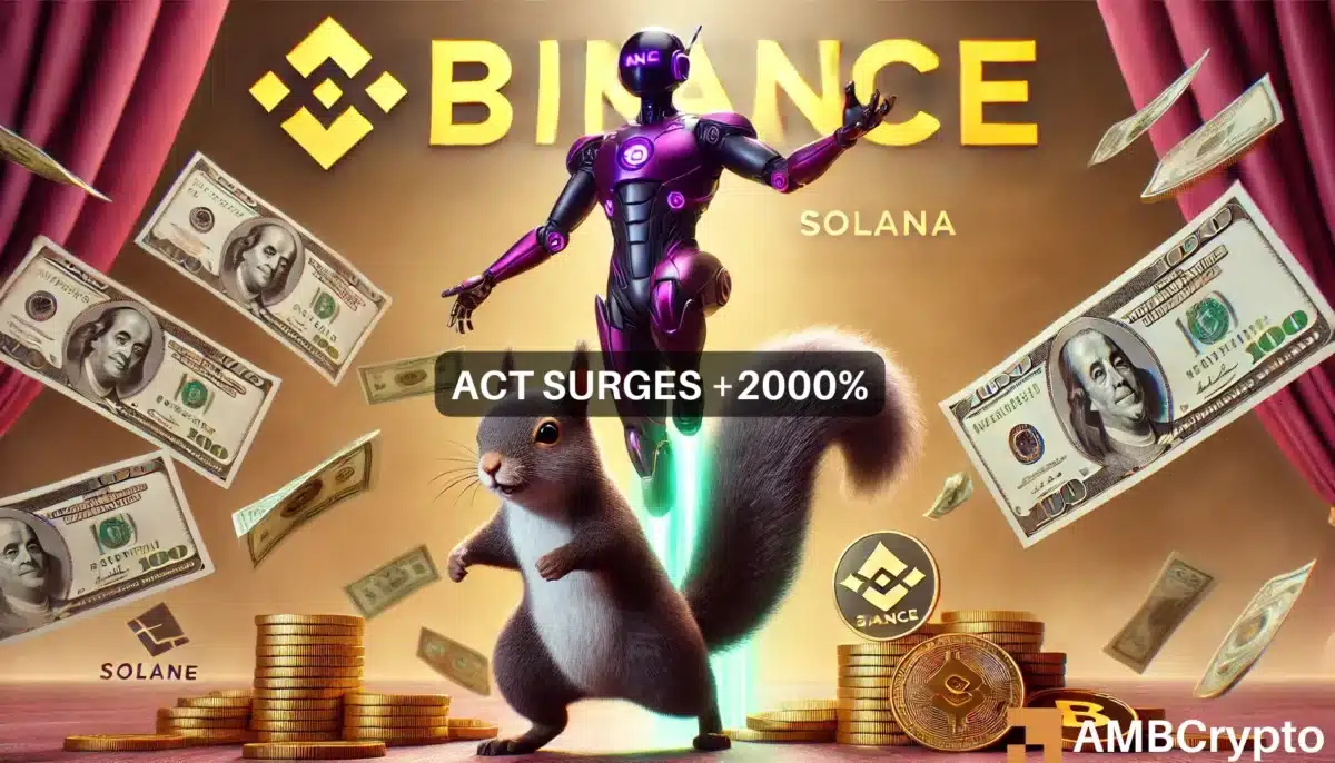 Solana memecoin 激增：币安上市后 ACT 和 PNUT 飙升