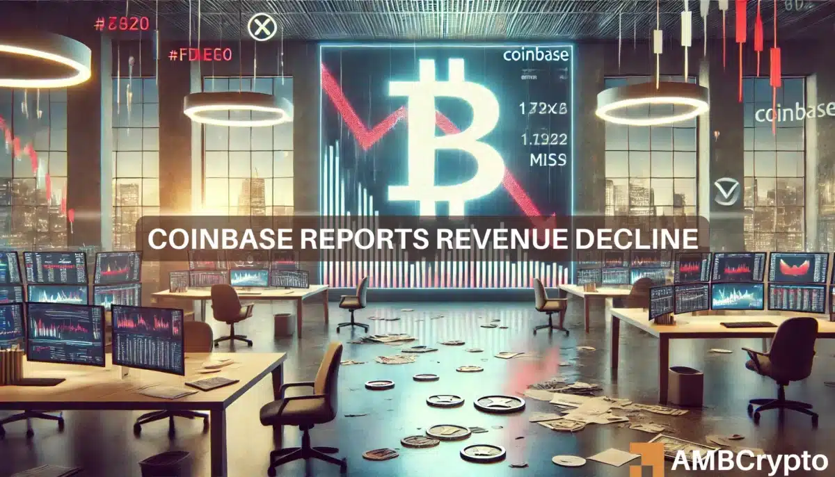 Coinbase 股票第三季度下跌，收入下滑至 $1.2B——所有细节都在这里