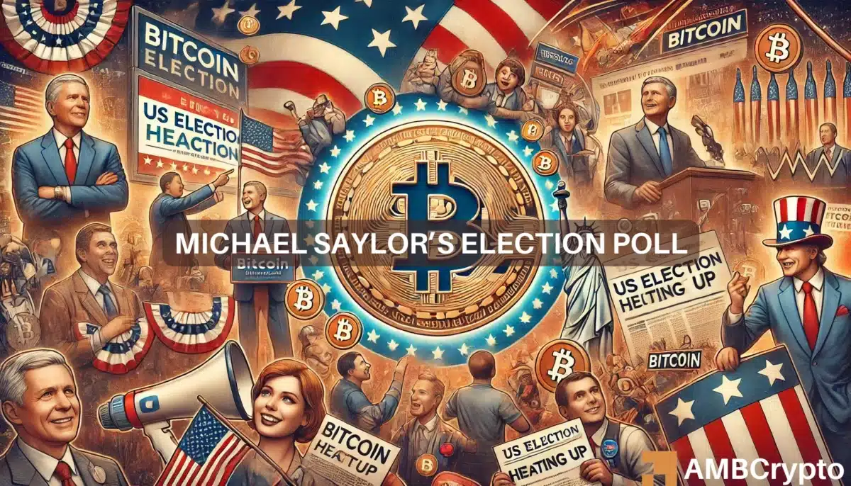 迈克尔·塞勒 (Michael Saylor) 的民意调查选择特朗普支持比特币：91% 同意！