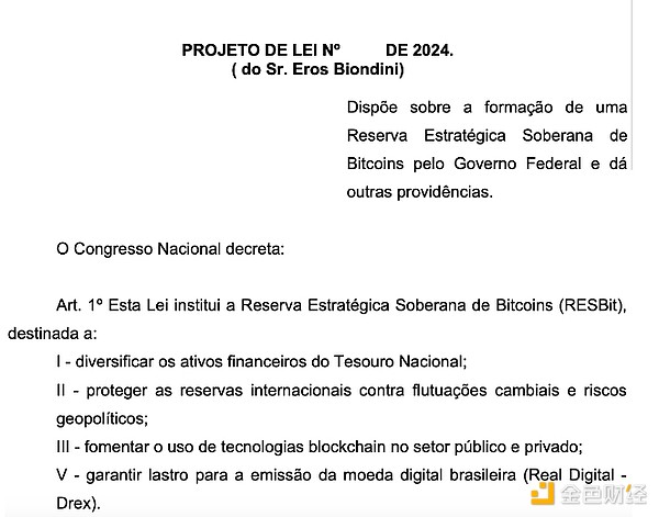 Brazilian Congress to consider Bitcoin reserves as a hedge against global risks