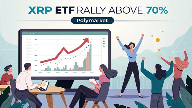 Polymarket 的 XRP ETF 批准几率攀升至 70% 以上